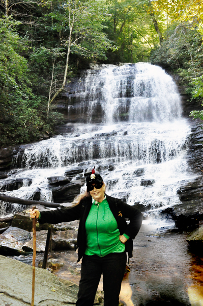 Karen Duquette at Pearson's Falls